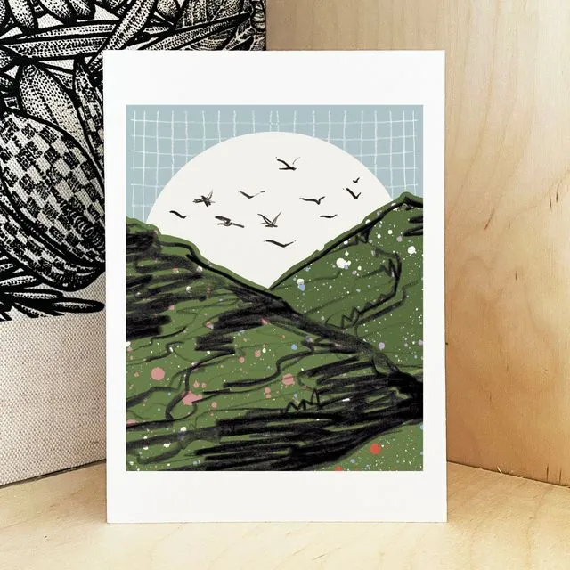 Mini Mountains Print A5