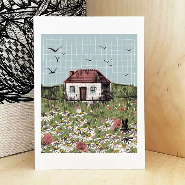 Little House Print A5