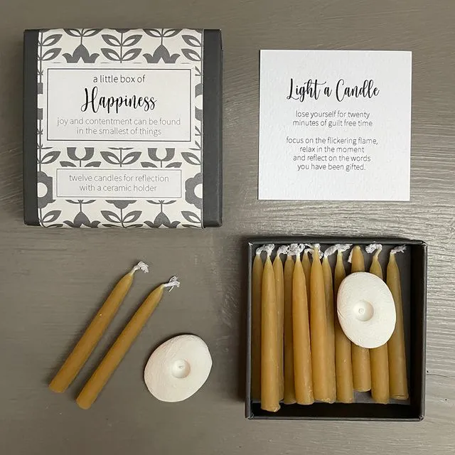 A little box of Happiness candles (wrap)
