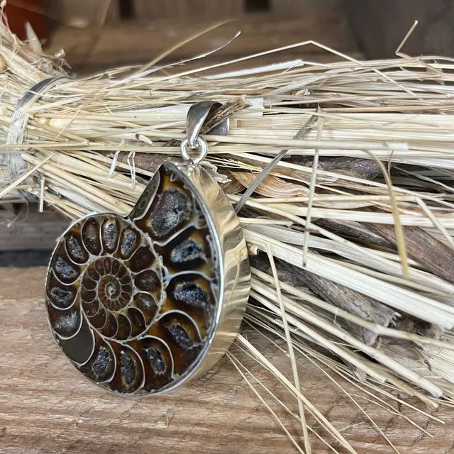 925 Silver Ammonite Pendant