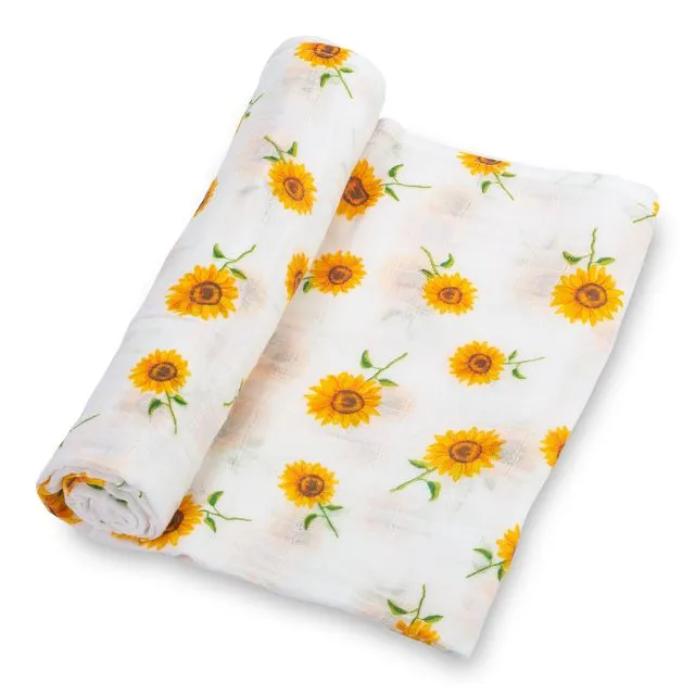 Sunflower Fields -Baby Swaddle Blanket