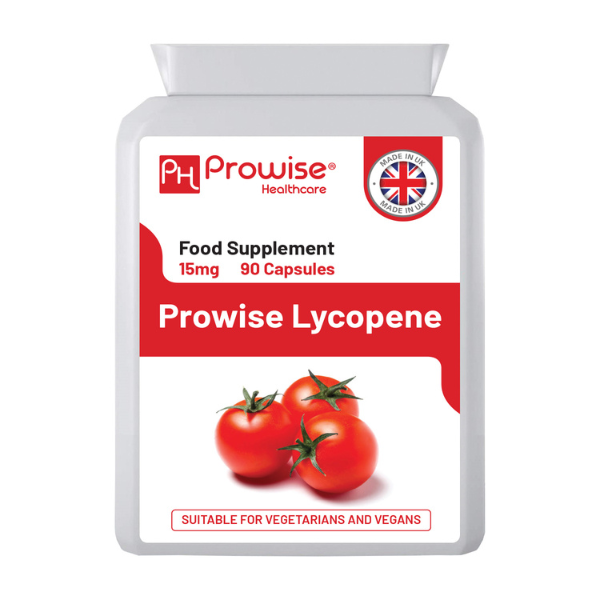 Lycopene 10% Beadlet 15mg 90 Capsules | Suitable for Vegetarians & Vegans | Made In UK by Prowise