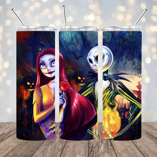 20 oz Stainless Steel Tumbler - Jack and Sally