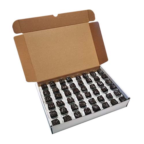 Loose Chocolates. Dark Chocolate/Lime/Sea Salt. 96 Chocolates per box.