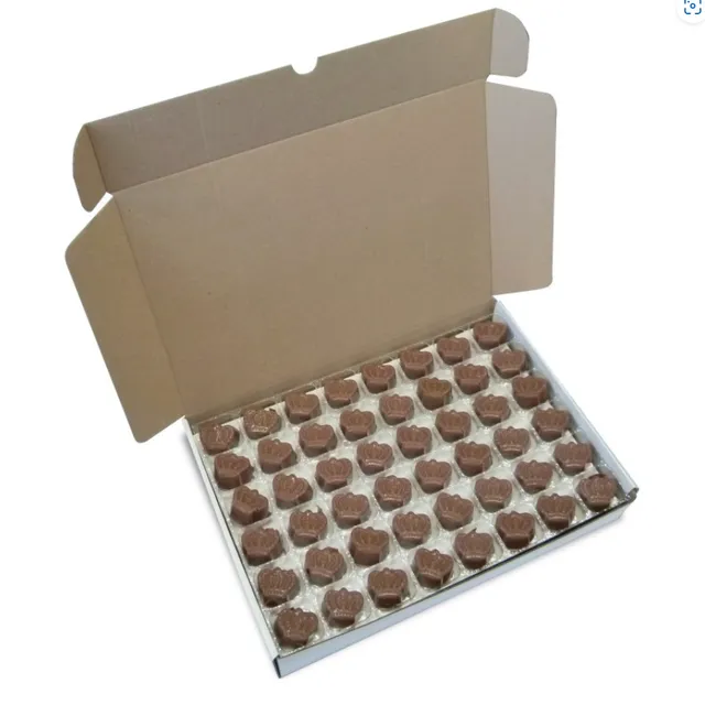 Milk Chocolate Salted Caramel Crowns. 96 Chocolates per box