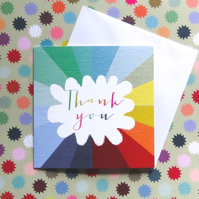 WO13 Colourful Thank You Card
