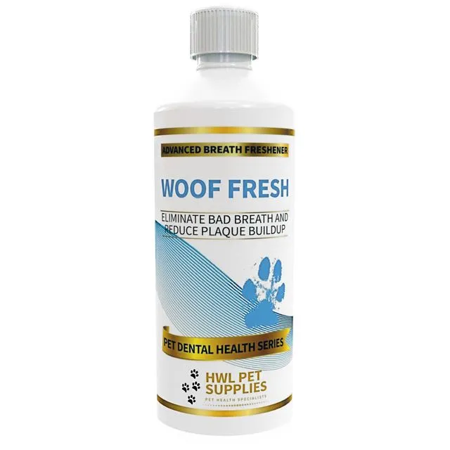 Woof Fresh - Dog Breath Freshener - Reduces Bad Breath & Plaque -500ml