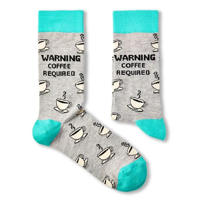 Unisex Warning Coffee Required Socks