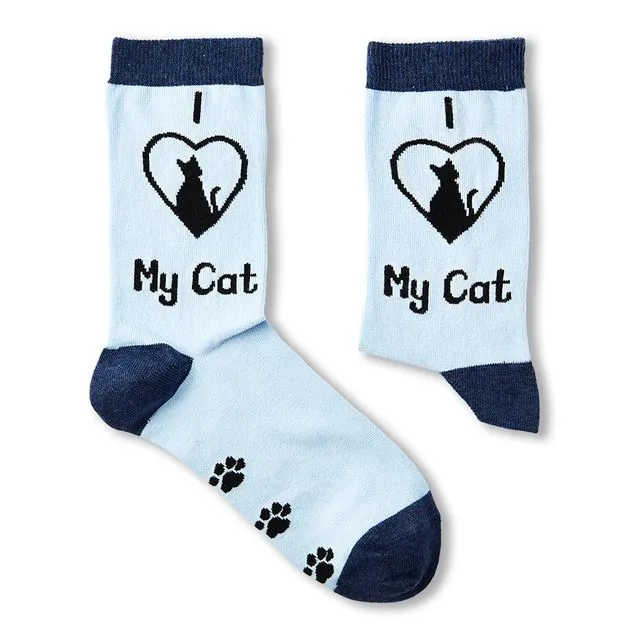 Ladies I Heart My Cat Socks