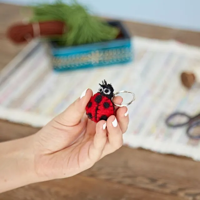 Felt Ladybird Keyring - Handmade