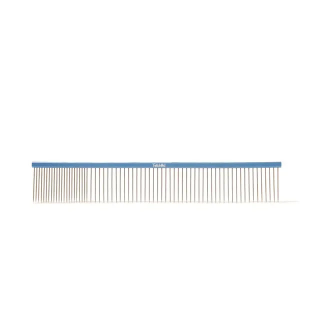 Wide Tooth Metal Comb Large Blue