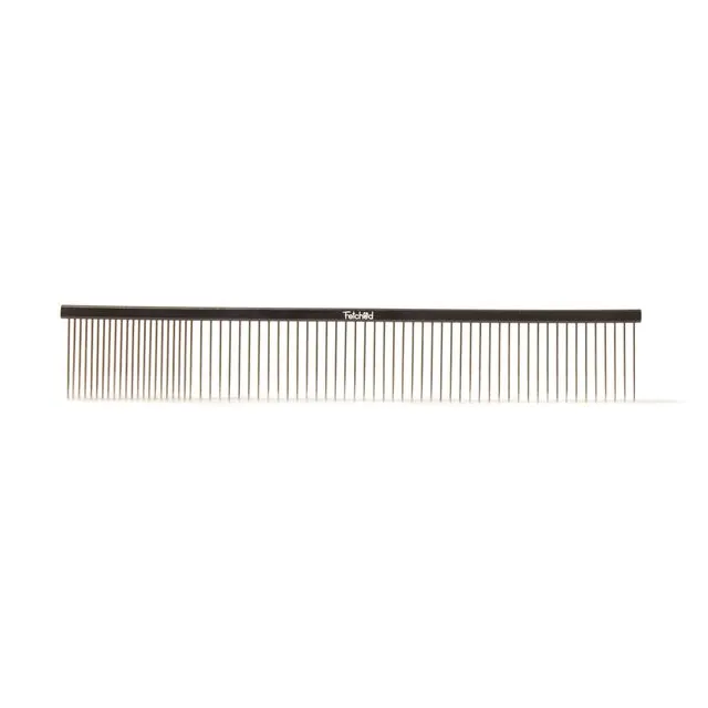 Wide Tooth Metal Comb Large Black