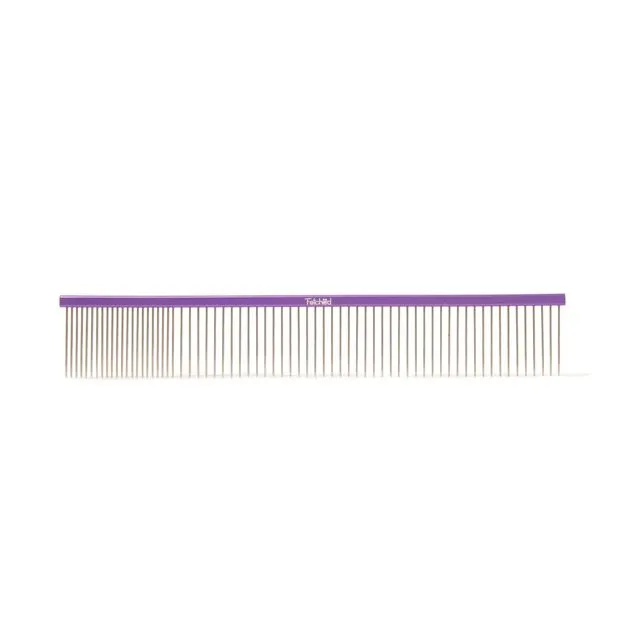 Wide Tooth Metal Comb Large Purple