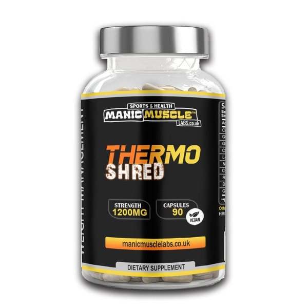 Manic Muscle Labs Thermo Shred 90 Vegan Capsules, 1 Bottle