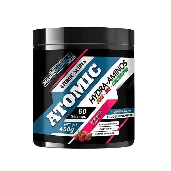 MML Atomic Hydra-Aminos With Electrolytes 450g 60 Servings, Raspberry