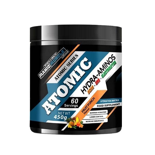 MML Atomic Hydra-Aminos With Electrolytes 450g 60 Servings, Fruit Punch