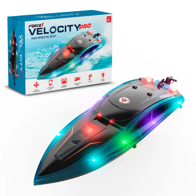 Force1 Velocity Pro 20mph Underwater Diving LED RC Boat