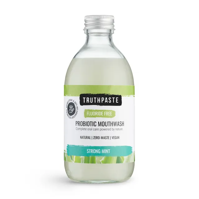 Truthpaste Strong Mint Probiotic Mouthwash (fluoride free) 300ml