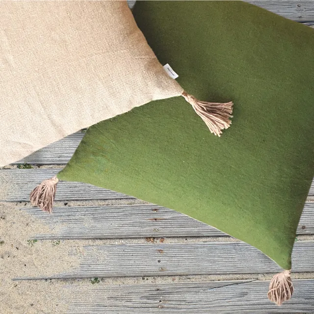 Olive Green Floor-Cushions