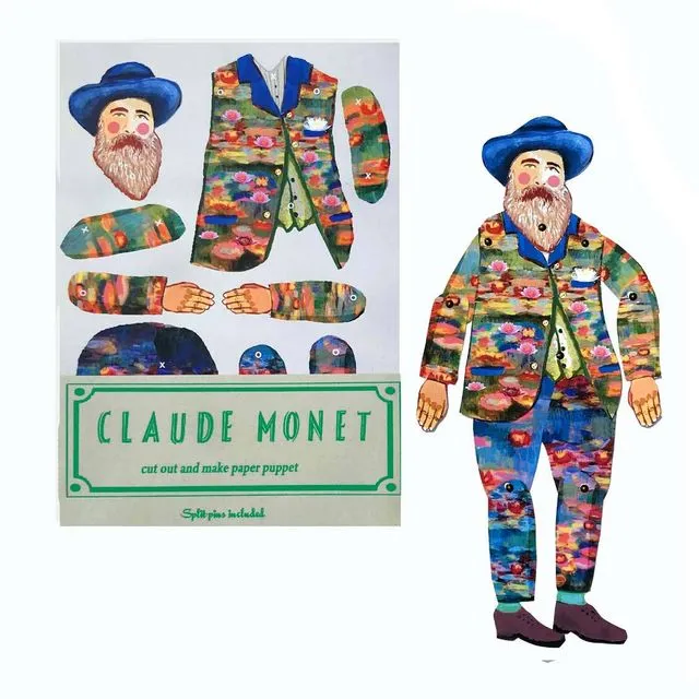 Claude Monet Cut out Make Puppet