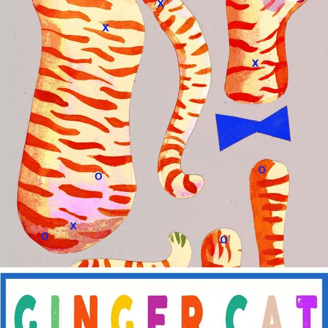 Cut and make Ginger cat puppet