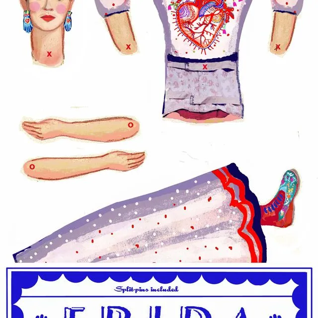 Frida K Cut and Make Paper Puppet