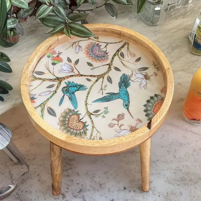 Handmade Elite Side Table Hummingbird