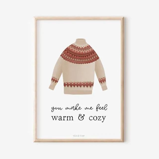 Poster Norwegian Sweater “Warm & Cozy”