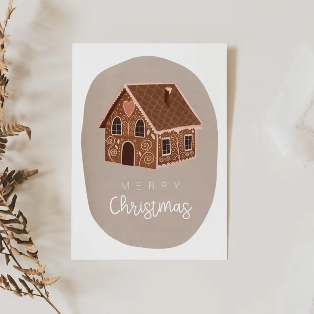 Christmas Card - Ginger bread house - Greeting Card