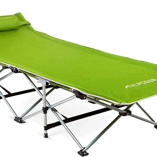 Alpcour Folding Camping Cot - Large, Army Green