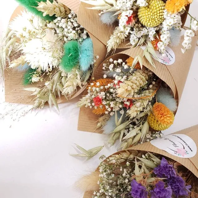 Colourful Dried Mini Flower Bunches