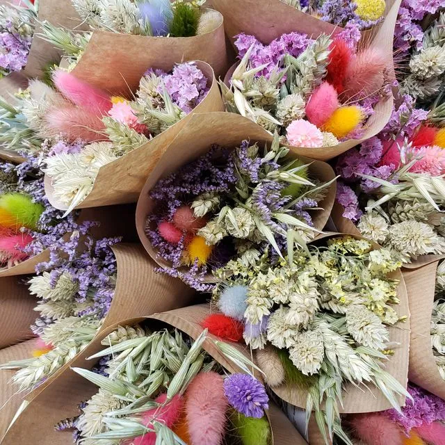 Colourful Dried Mini Flower Bunches
