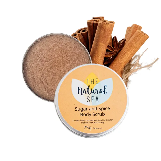 LABEL FREE Sugar and Spice 75g Natural Body Scrub - Vegan - Plastic Free - Large letter sized