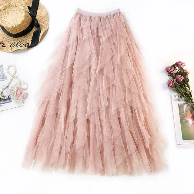 Fairy Mesh Skirt (Pink)