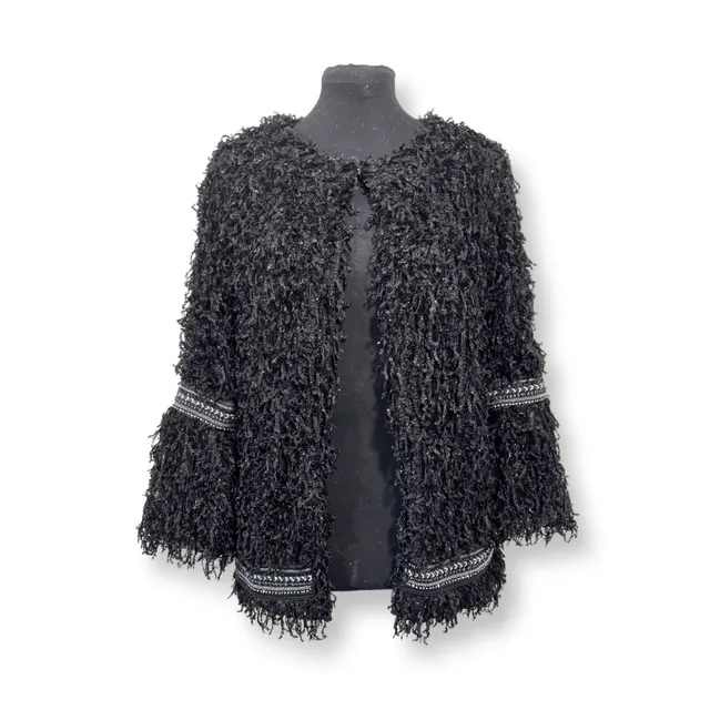 Shaggy Fur Jacket (Black)