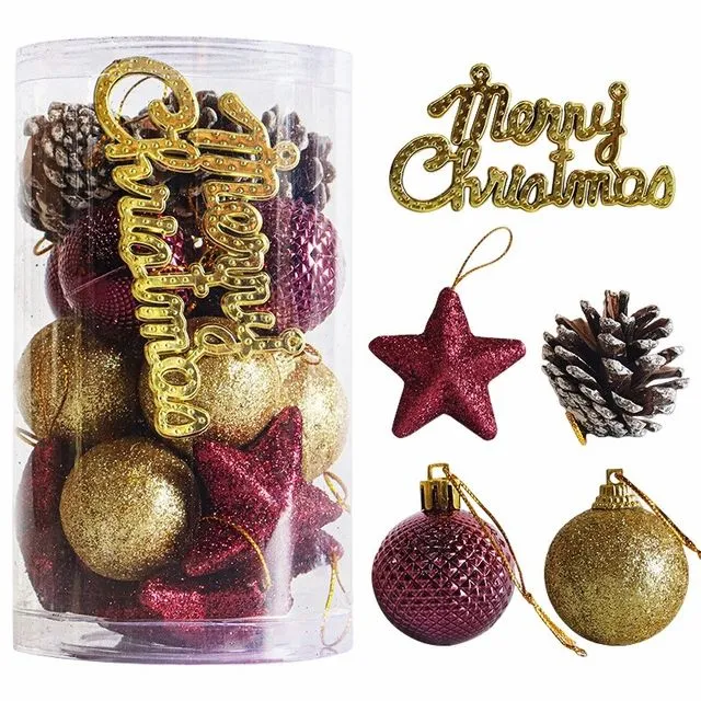 20PCS Christmas Tree Hanging Ornaments Home Decorations - SAME AS THE PICTURE