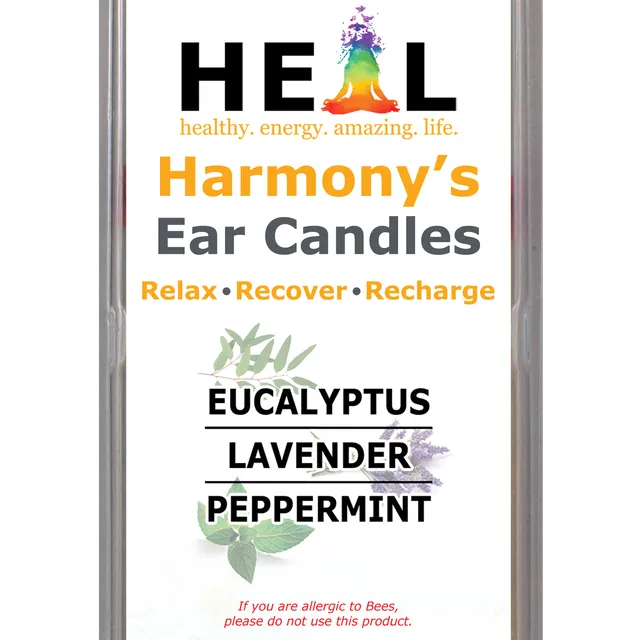 10 Pack Beeswax Eucalyptus, Lavender &amp; Peppermint Ear Candles