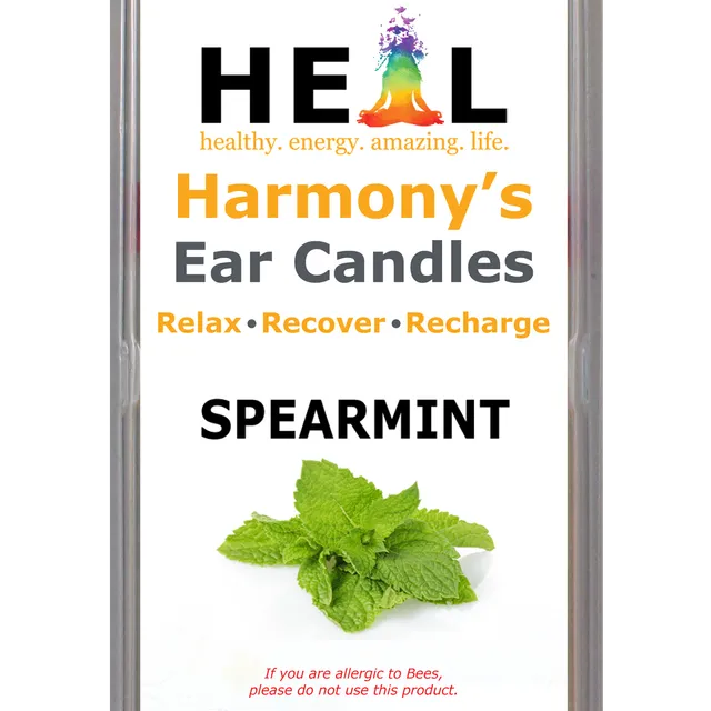 10 Pack Beeswax Spearmint Ear Candles