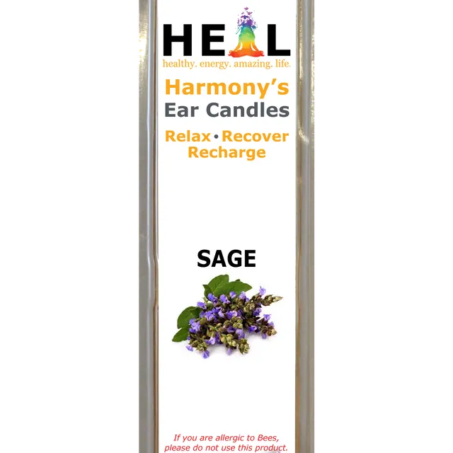 2 Pack Beeswax Sage Ear Candles