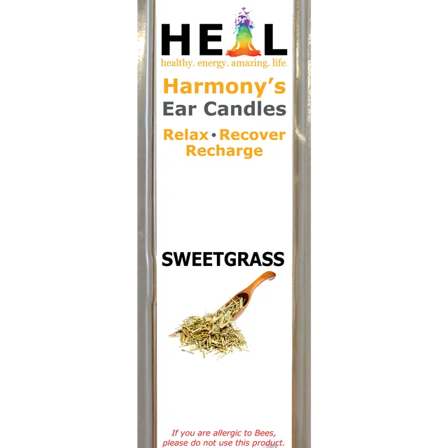 2 Pack Beeswax Sweetgrass Ear Candles