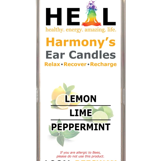 4 Pack Beeswax Lemon, Lime &amp; Peppermint Ear Candles