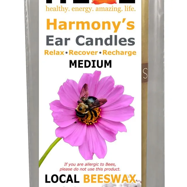 4 Pack Medium Beeswax Ear Candles