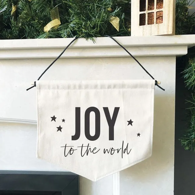 Joy to the World Christmas Banner Natural - Pack of 5