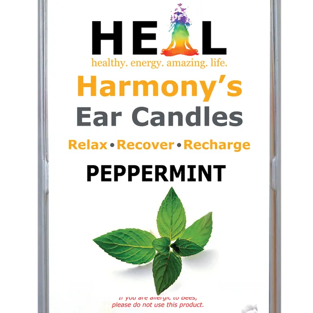 6 Pack Beeswax Peppermint Ear Candles