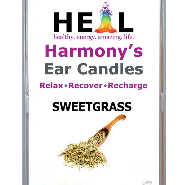 6 Pack Sweetgrass Ear Candles