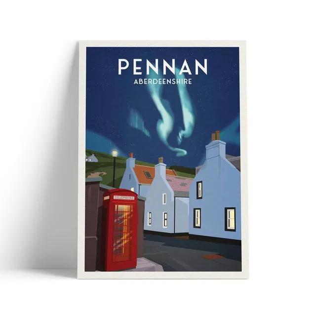 Pennan Travel Poster - Aberdeenshire - Scotland - Local Hero'
