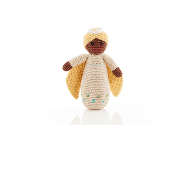 Christmas Baby Toy Festive rattle – cream angel