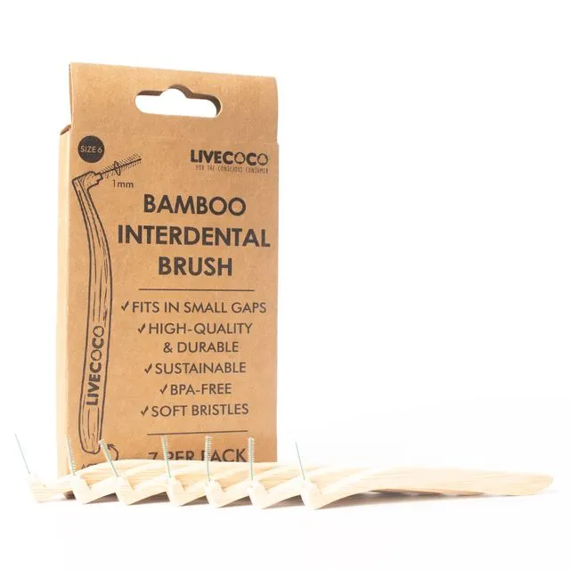 1mm Bamboo Interdental Brushes (Reusable-7 Pack)