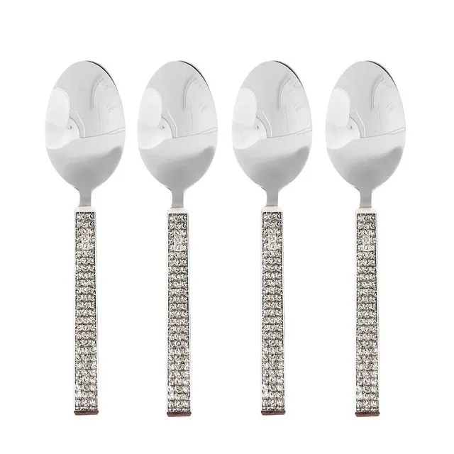 Teaspoon (Set of 4) Glitter Handle, Glitter