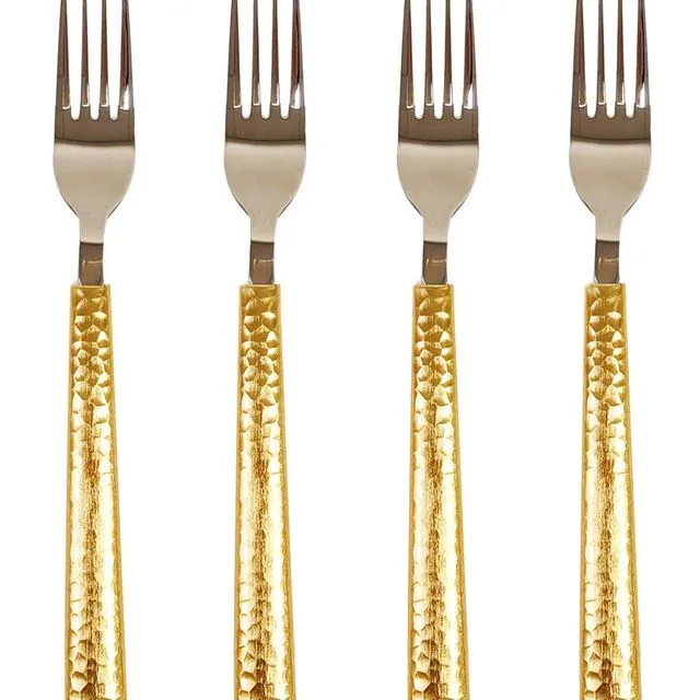 Dinner Fork (Set of 4 ), Gold